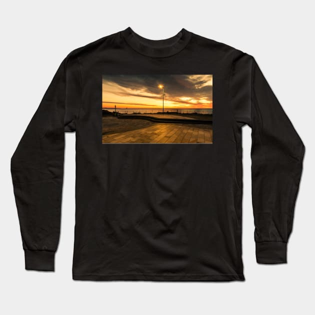 Whitley Bay Sunrise on the Prom Long Sleeve T-Shirt by jldunbar